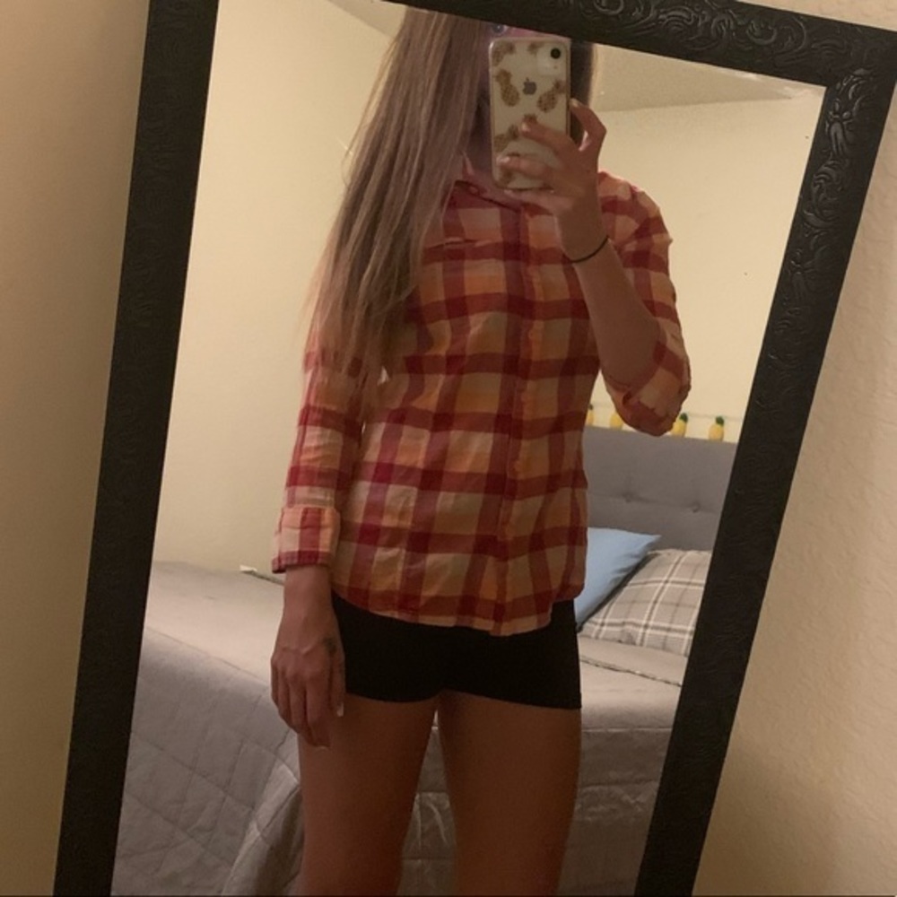 North Face flannel button up